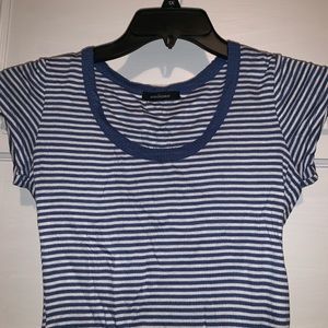 soft striped ringer crop top